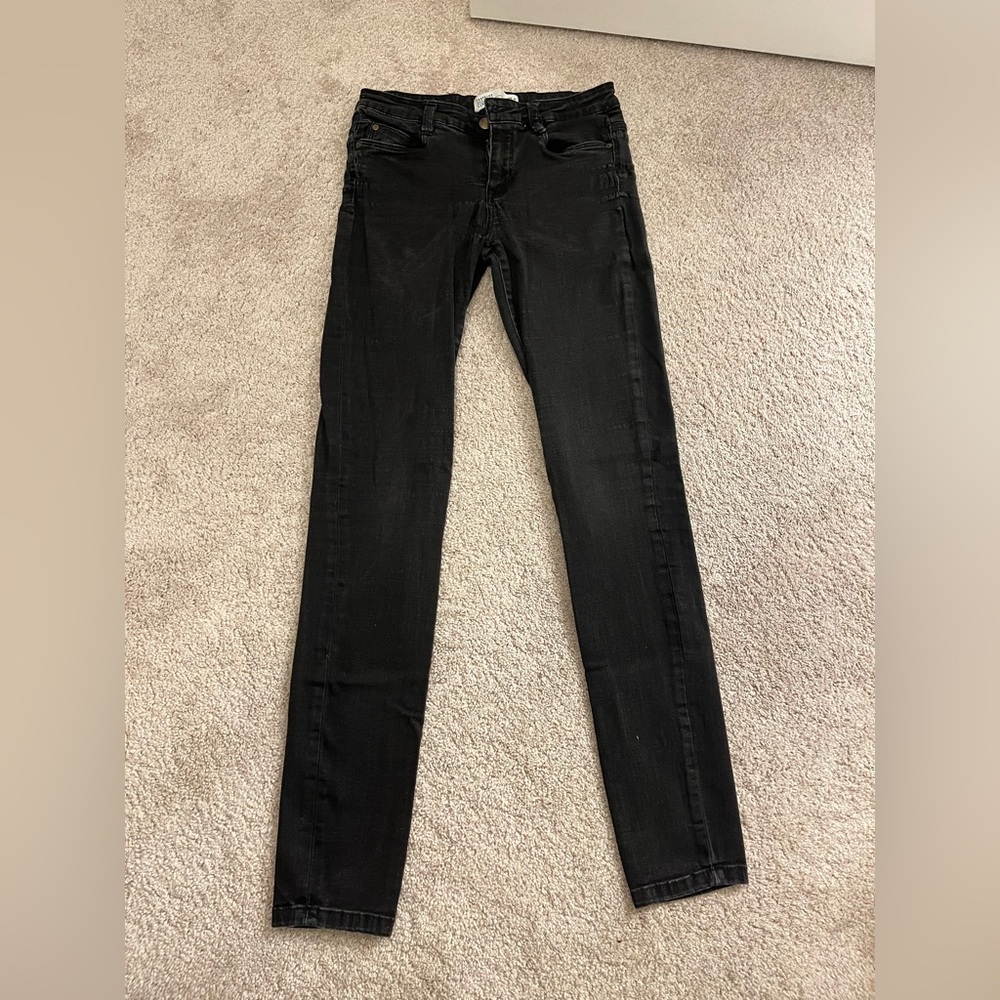 Zara Charcoal Denim Jeans